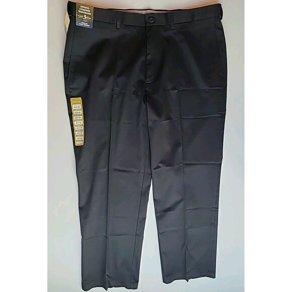 Haggar Iron Free Premimum Khaki Pants Black Size 40x29 Classic Fit - Picture 2 of 4